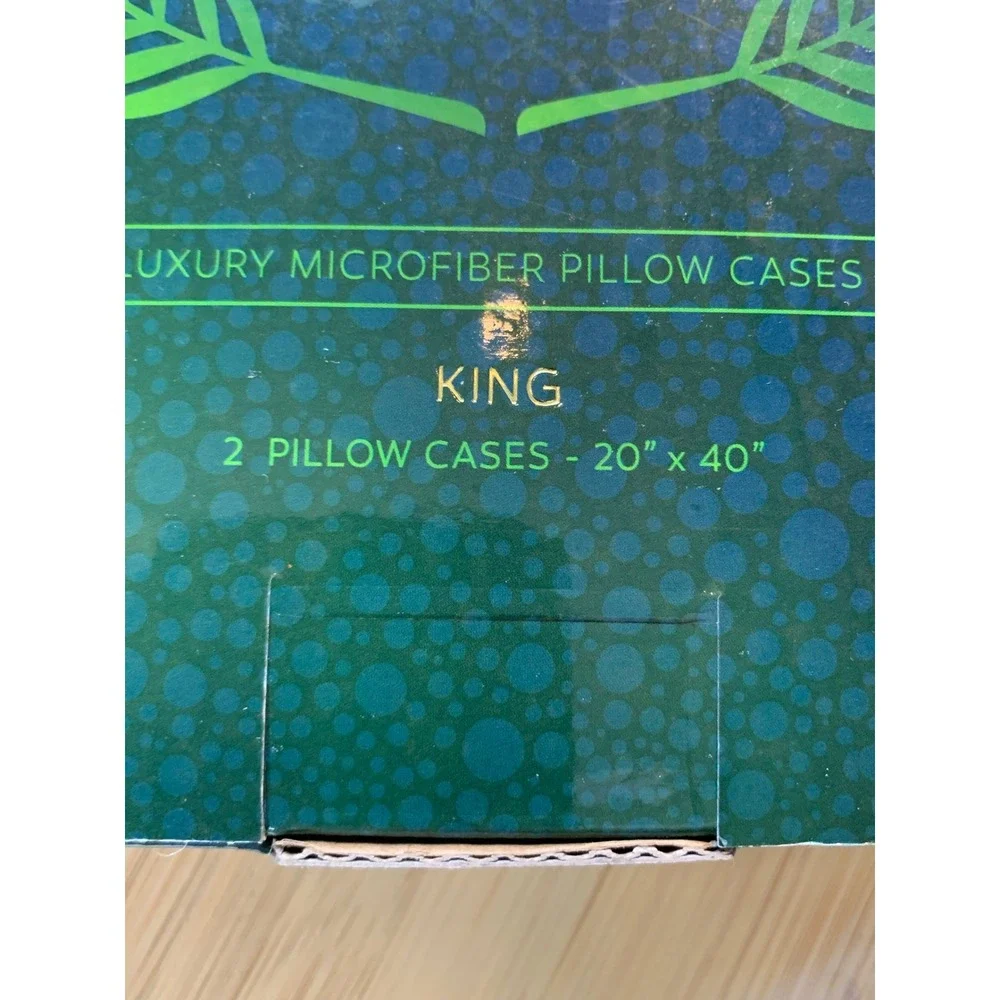 Royal Palms Spa‎ Collection King Pillowcases 2 Pack Ivory Luxury Microfiber NEW